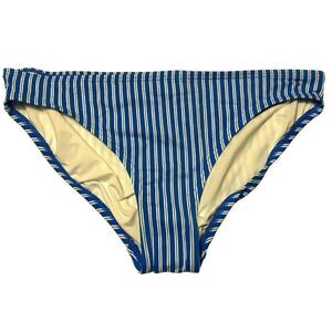 Michael Michael Kors Blue & White Stripes Classic Bikini Bottom Sz  Large NEW